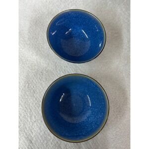 Certified International Blue Porcelain Lattice Rice Soup Bowls Set of 2